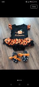 Baby's first Halloween dress and shoes
