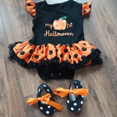 Baby's first Halloween dress and shoes