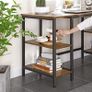 _Desk Computer Desk Office Table with 4 Shelves Large Table Top Study Home Office Industrial Design Vintage Brown-Black Image 3