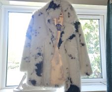 cow print fur coat