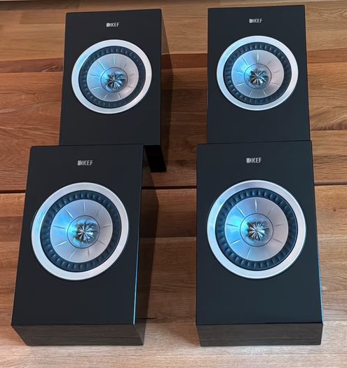 KEF R50 Dolby Atmos Modules Black Lacquer Mint, Boxed, (4 Available)