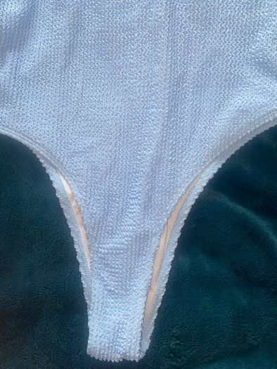 Baby blue one piece swimsuit