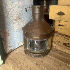 Antique Eli Griffith & Sons Large Ships Lamp