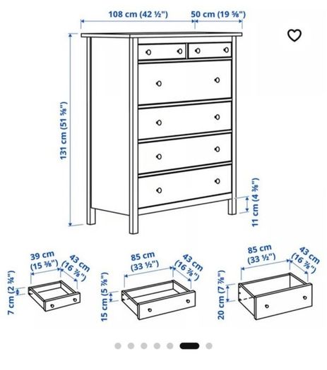 HEMNES chest of 6