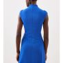 Karen Millen Structured Crepe cobalt blue Military Tailored Dress Image 2