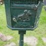 Cast Iron Freestanding Pole Post Box Image 5