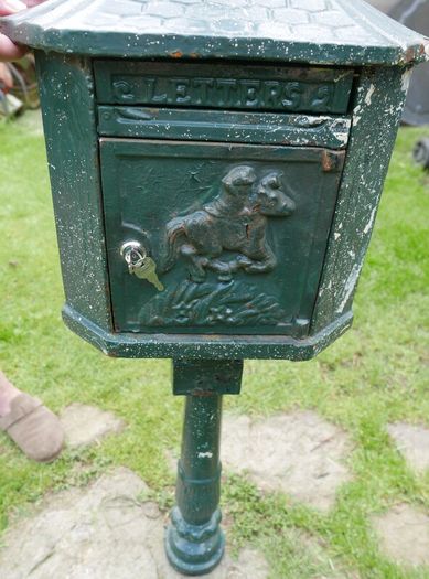 Cast Iron Freestanding Pole Post Box