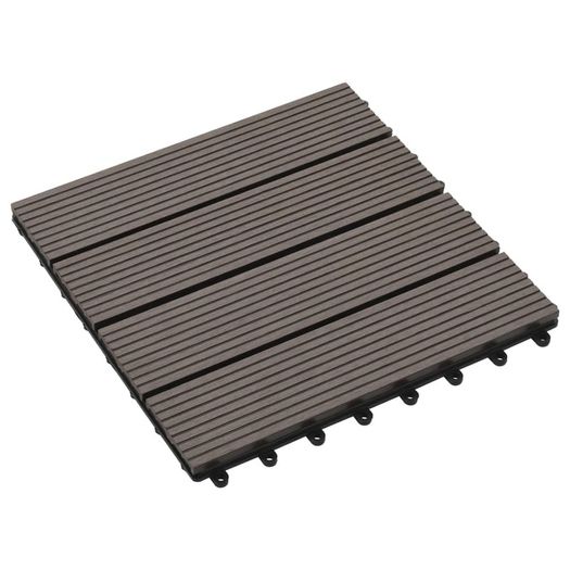 22 pcs Decking Tiles 30x30cm 2 sqm WPC Brown