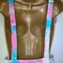 Handmade tie dye denim dungaree dress size 8 festival Season Postage included Image 10