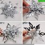 Temu 6pcs Gold Festive Hanging Snowflake Decorations Image 2