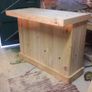 Rustic kitchen island with overhang Image 3