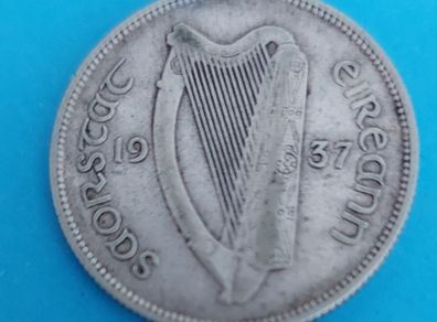 Ireland 1937 Harp Florin in   Fine condition