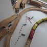 Wooden train tracks and trains Image 7