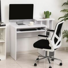 Computer Desk with Sliding Keyboard Tray Storage Drawer Shelf Home Office Workstation (FREE POSTAGE)