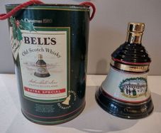 Wade Porcelain Decanter : Bell's Old Scotch Whiskey : Christmas 1989 : Comes with Original Box (Rare)