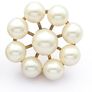 Vintage Gold Plated Faux Pearl Sterling Silver Earrings In Original Box Image 2