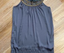 Brand New Savida Grey Bead Satin Dress Size 12