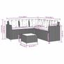 Garden Sofa with Table and Cushions L-Shaped Grey Poly Rattan Image 8