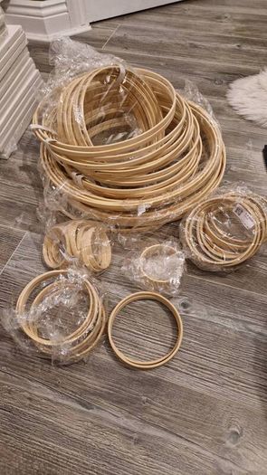 Lot of Bamboo Hoops for Dreamcatcher / Macrame Making