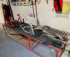 Motorcycle work bench loading ramp 3 padduch stand