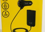 Budi Car Charger  with 4Usb Extension 41W Compatible with Tablet/Smartphones