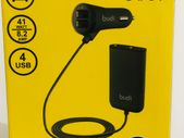 Budi Car Charger  with 4Usb Extension 41W Compatible with Tablet/Smartphones