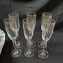 Set of 6 Vintage Lenox Monroe Gold Trim Crystal Champagne Flutes - Made in Austria Image 2