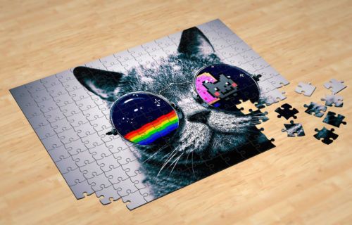PERSONALISED CUSTOM A4 96 Pieces Jigsaw Puzzle Photo and Message