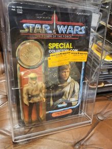 Star Wars Vintage The Power of the Force Luke Skywalker (in Battle Poncho) Cardback Last 17