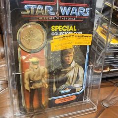 Star Wars Vintage The Power of the Force Luke Skywalker (in Battle Poncho) Cardback Last 17