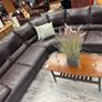 Dark Brown leather Corner Sofa Image 3