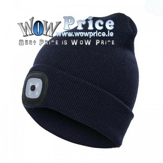 28453 Dark Blue Beanie Hat with LED Light