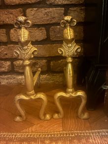 Brass Fire dogs - price drop!