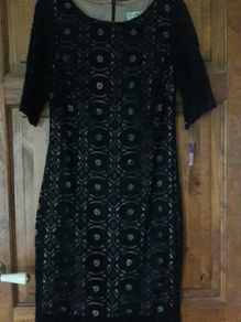 Ladies Black lace Dress Size 12 New