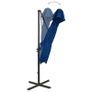 Cantilever Umbrella with Double Top 250x250 cm Azure Blue Image 3