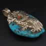 Vintage Arizona Turqouise Silver Bird Desgin Pendant Image 3