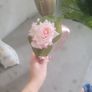 Brand new dusky pink and green floral crown headpiece fascinator headband Image 5