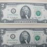 5 UNC  USA 2 Dollars Banknotes In Sequence Image 2