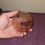 Vintage pink glass bowl with lid Image 3