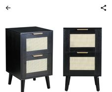Bedside Cabinet 2 Drawers  (Set of 2 )New  Assembly- Instructions include