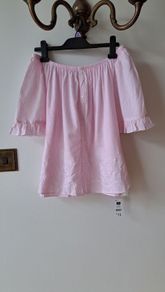 Pink bardot top