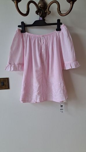 Pink bardot top
