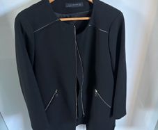 Zara black zip coat