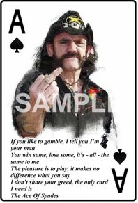 Lemmy Kilmister Ace Of Spades Poster "NEW"