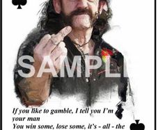Lemmy Kilmister Ace Of Spades Poster "NEW"