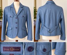 Wilsons Leather Powder Blue Tailored Blazer