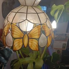 Vintage Capiz Shell hanging ceiling pendant shade