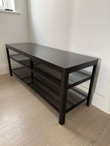 Black Glass TV Unit / TV Stand 120cm