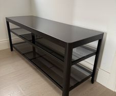 Black Glass TV Unit / TV Stand 120cm