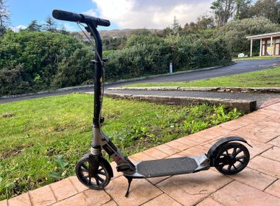 OXELO Scooter with Kickstand MID 9 - Black